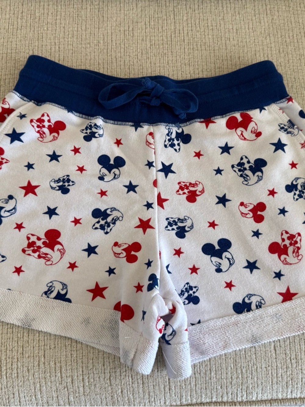 Disney Mickey Mouse Red & Navy Star Lounge Shorts size Small
